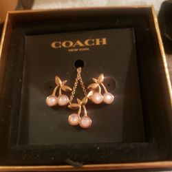 Brand New Coach Gift Set. Great For Mothers Day. Earrings And Necklace.