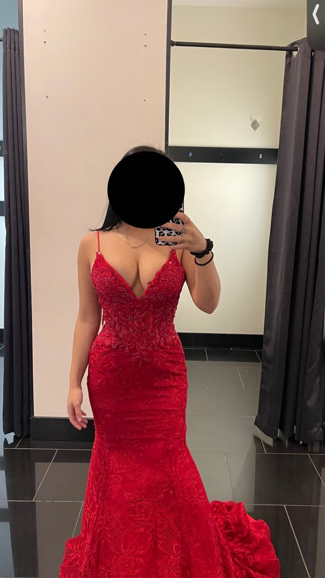 Red prom dress size 2
