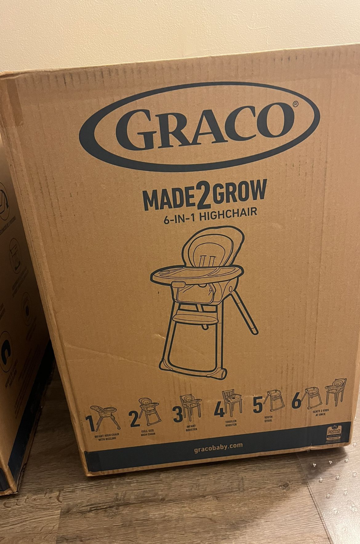 Graco Made2Grow 6 in 1 High Chair | Converts to Dining Booster Seat, Youth Stool, and More, Monty