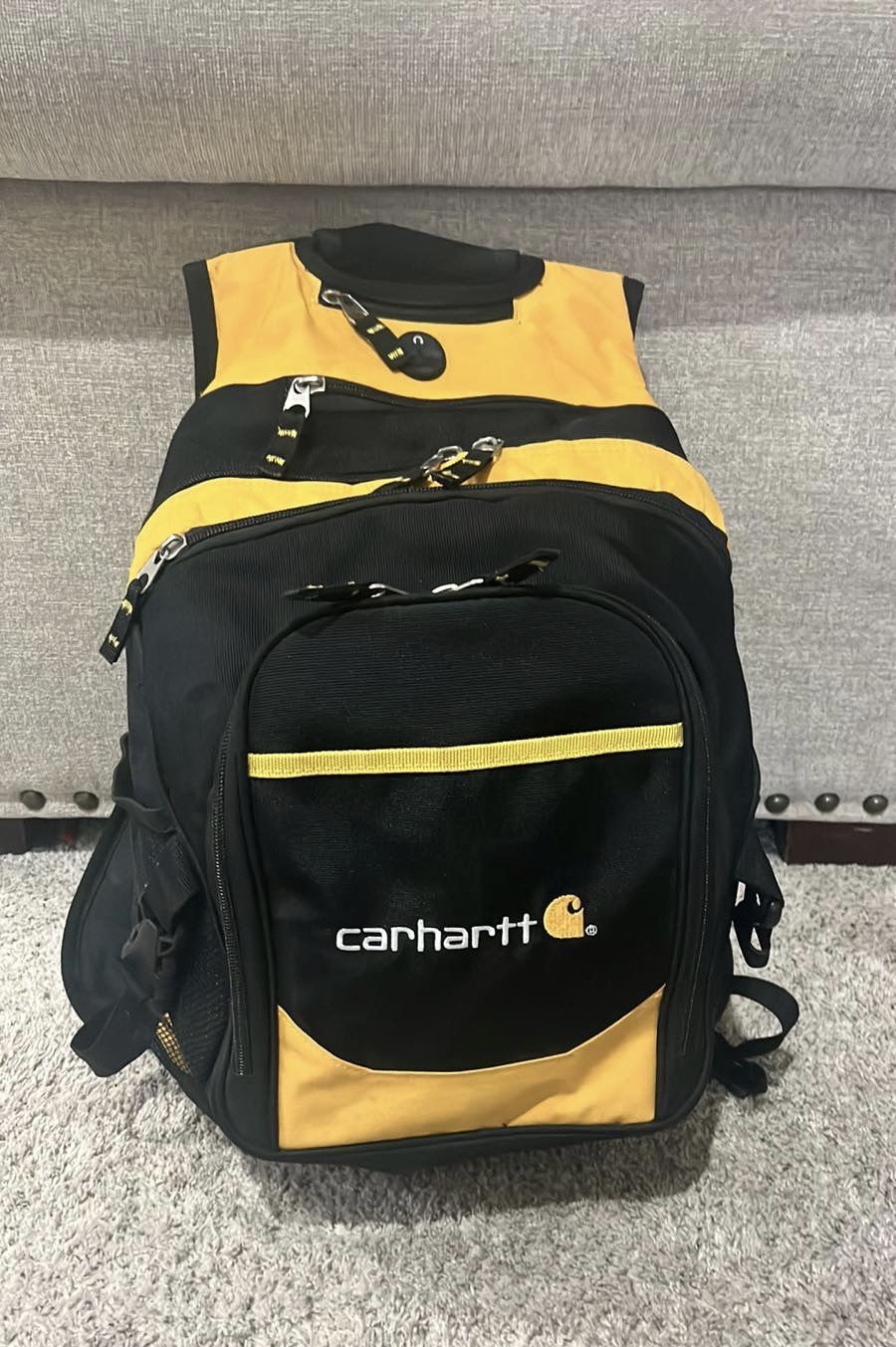 Carhartt Backpack Yellow And Black School Everyday Book Bag Work Gym 19x14x8