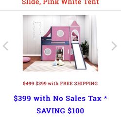 girls bunk bed slide for sale