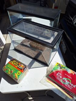 Glass Reptile Terrariums with Screen Lid