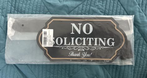 No Soliciting Sign for House with Stake