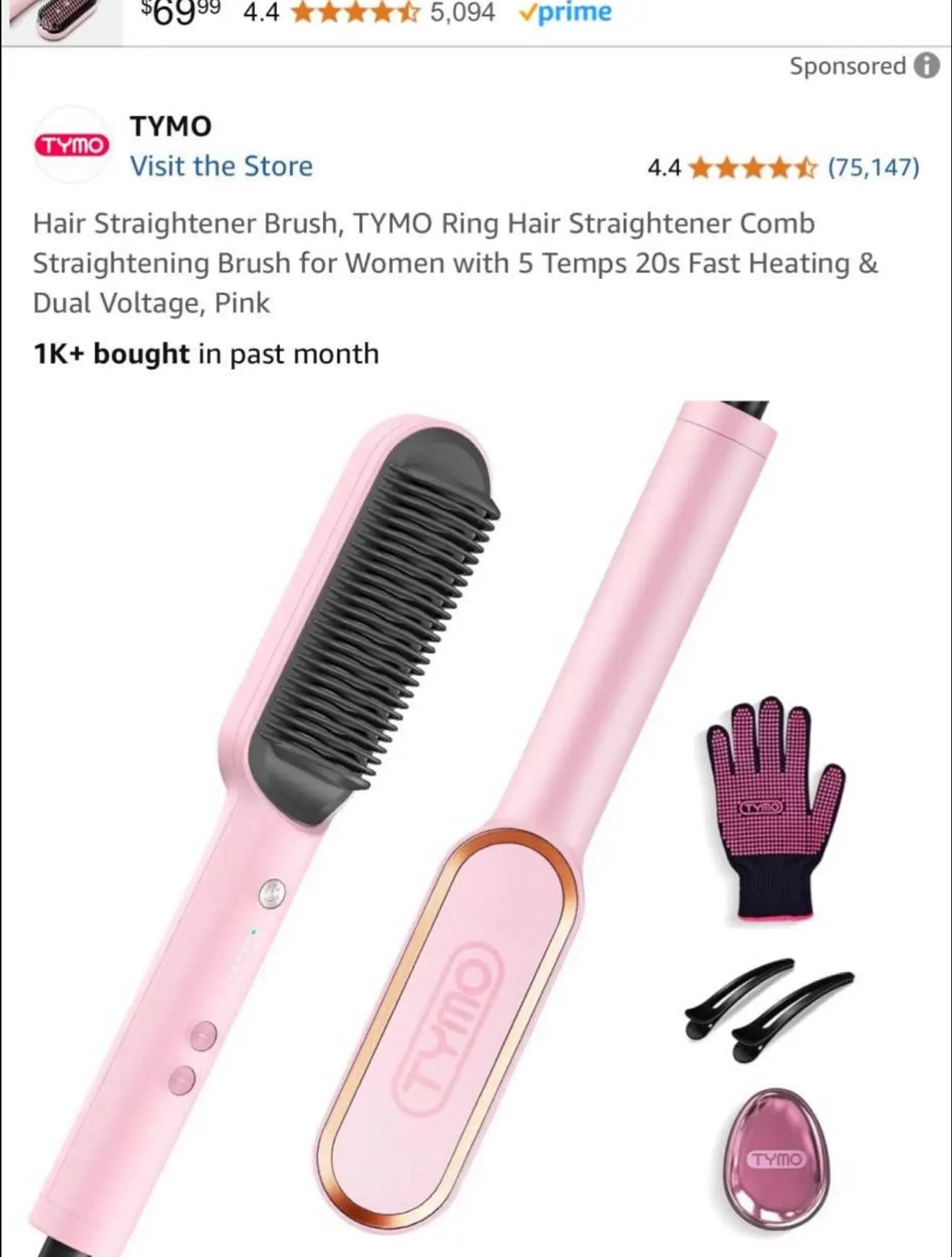 TYMO Hair Straightener Combo