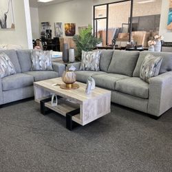 Grey Sofa And Love Seat 