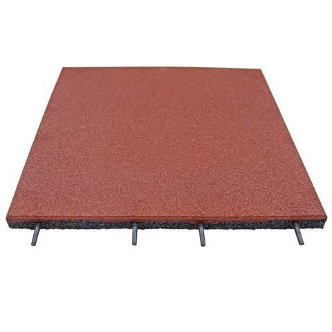 Easy DIY Interlocked Outdoor Rubber Tiles 20″x20″x1″ ,safety rubber tile, Rubber Flooring playground tile(Pack of 4)