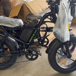 fat-tire moped-style e-bike. All New Clean 