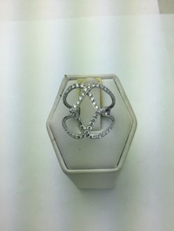 Effy 14k White Gold Diamond Ring Size 7