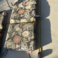 Jordan Manufacturing 44-in x 22-in Jolene Lava/Jolene Stripe Lava Standard Patio Chair Cushion
