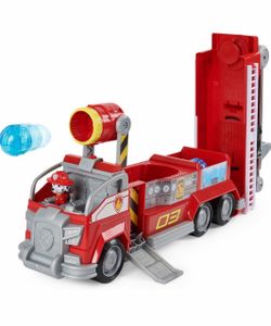 Marshall's Transforming City Fire Truck from PAW Patrol: The Movie are approximately 20.5 inches long, 6 inches wide, and 14 inches high