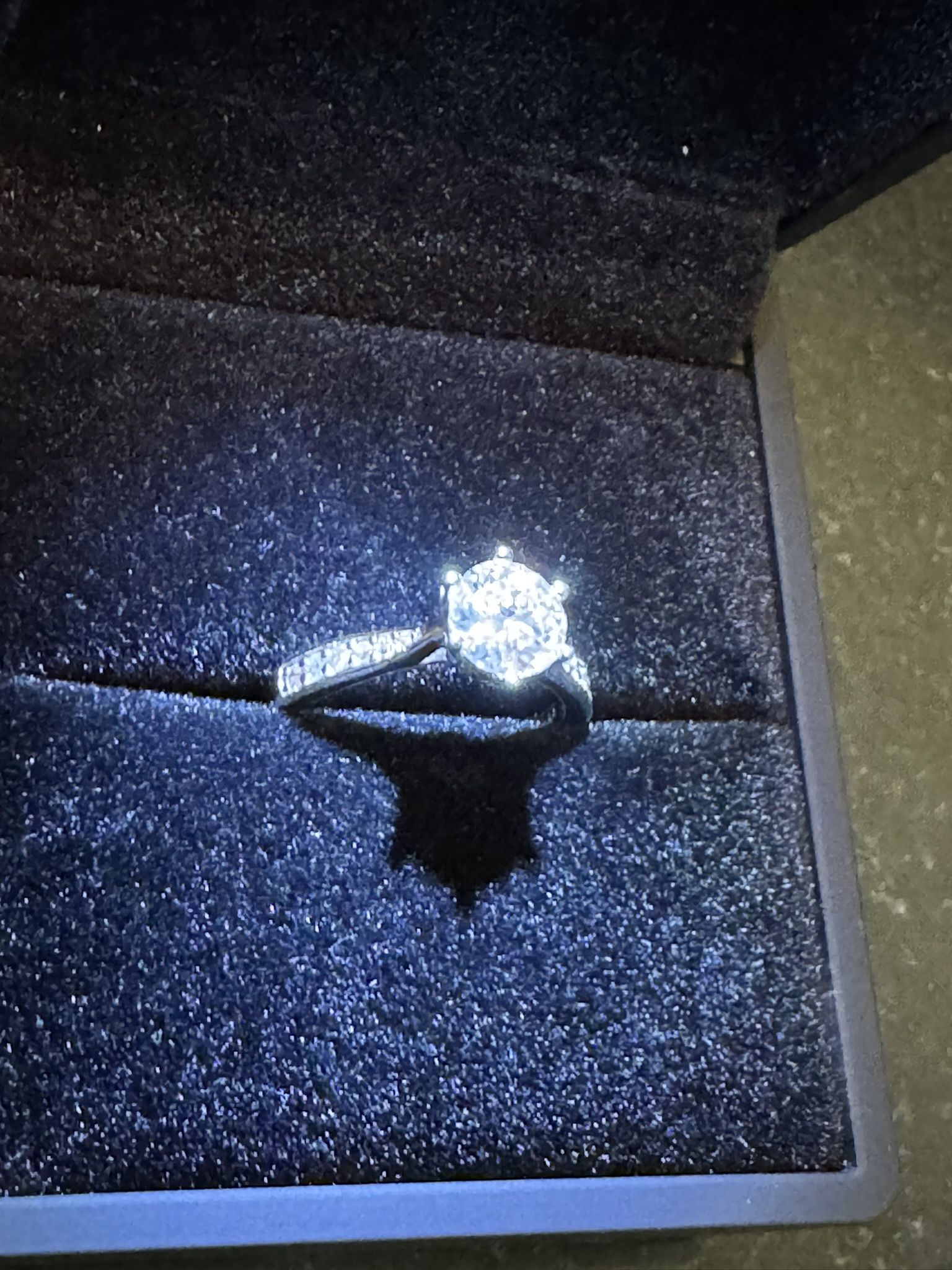 1 Carat Round Cut Lab Diamond Ring White Gold