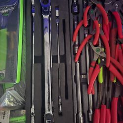 Neiko 03114A Flex-Head Double Box End Ratcheting Wrenches, Chrome Vanadium Steel | Extra Long Design | 4-Piece Set | Metric 12 - 19mm