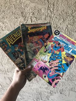 Avengers, Supergirl and Superman from 80’s Comic books