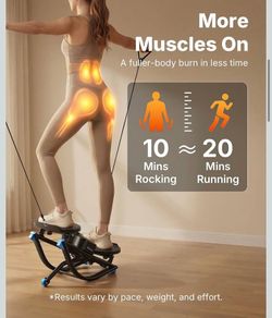 Merach Rocking Steppers for Exercise at Home, 3D Motion Stair Stepper with Resistance Bands for Full Body Workout & Low-Impact Balance Board, 330 LBS 