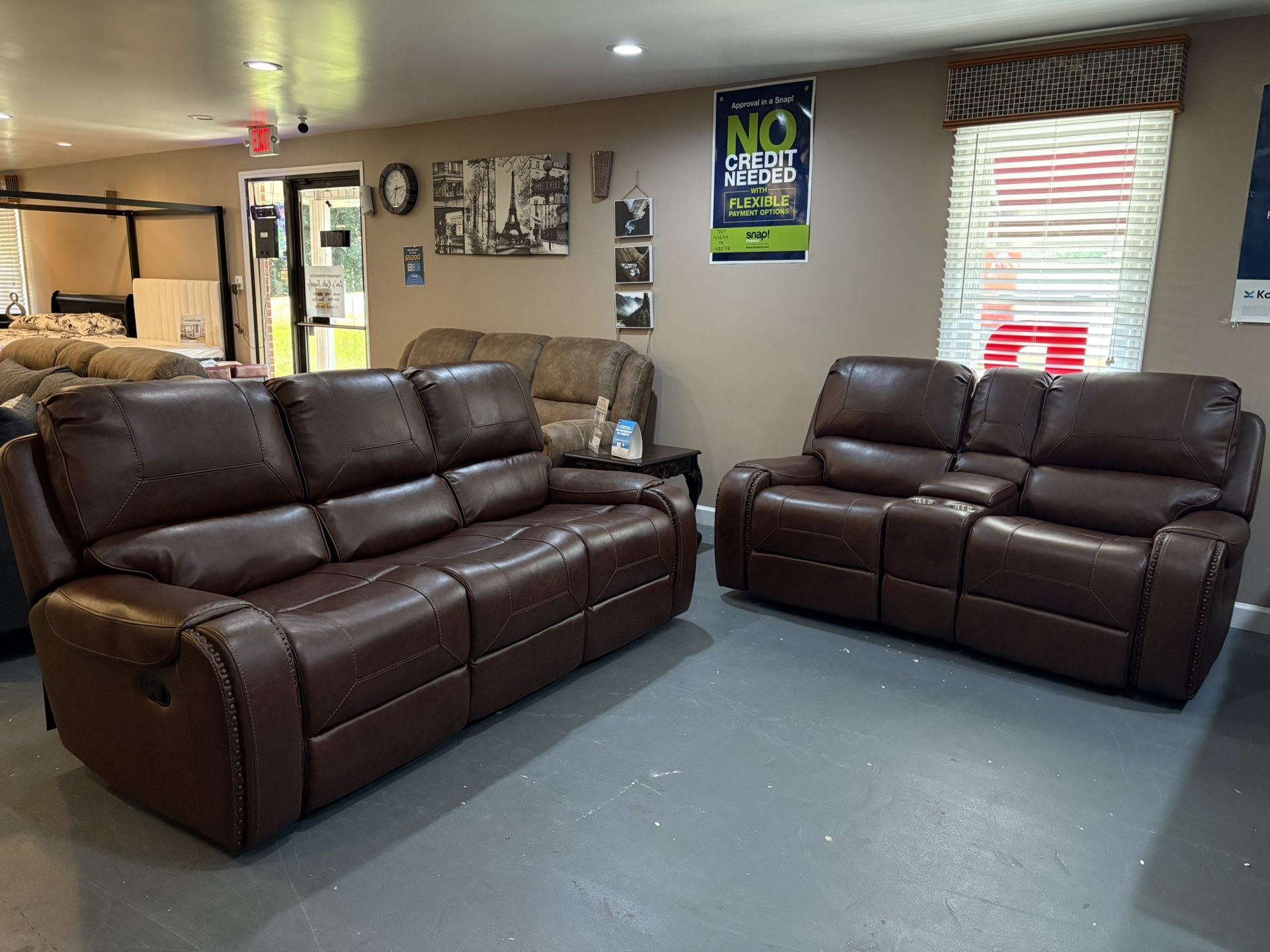 New Reclining Sofa & Rocking Loveseat