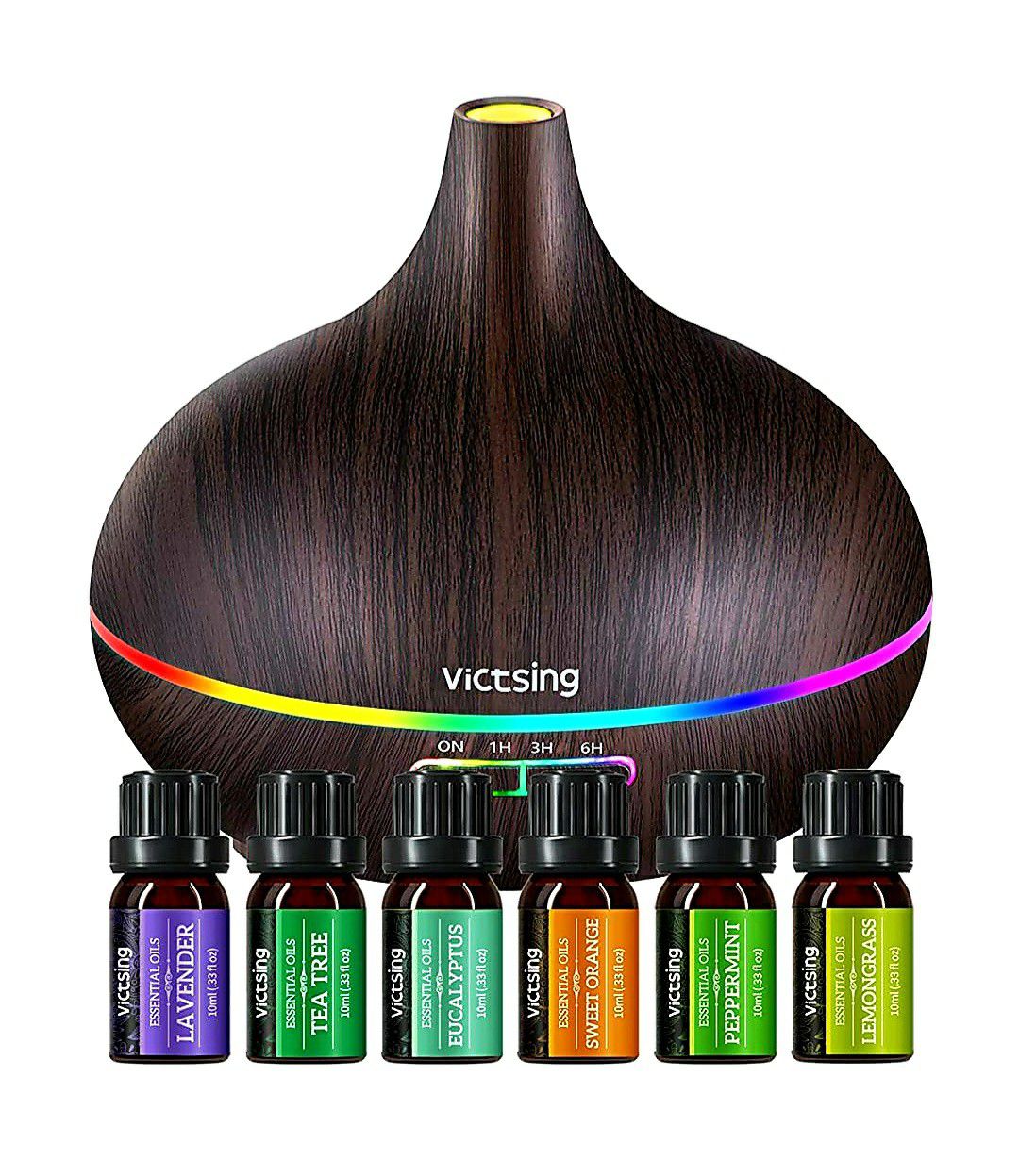 500ml Essential Oil Diffuser with Oils, Aromatherapy Diffuser with Essential Oil Set