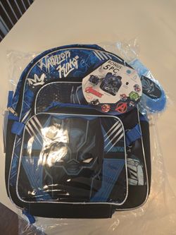 Backpack Set Black Panther Backpack And Lunchbox Black Panther-16"