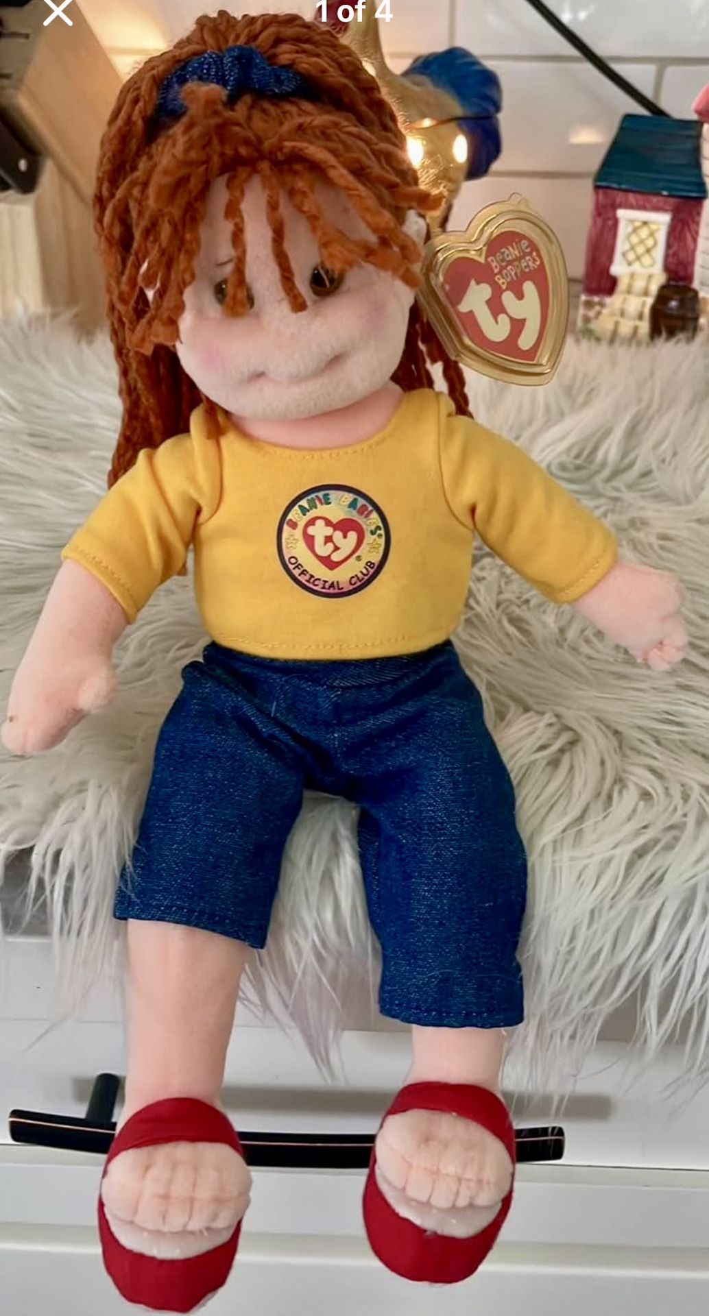 2001 TY BEANIE BABIES CUDDLY CRYSTAL BEANIE BOPPER DOLL