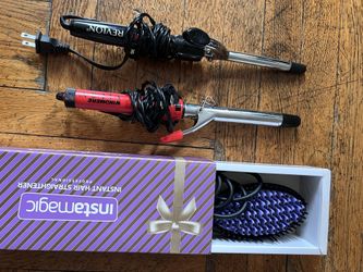 Curling irons with an Instamagic hair straightener