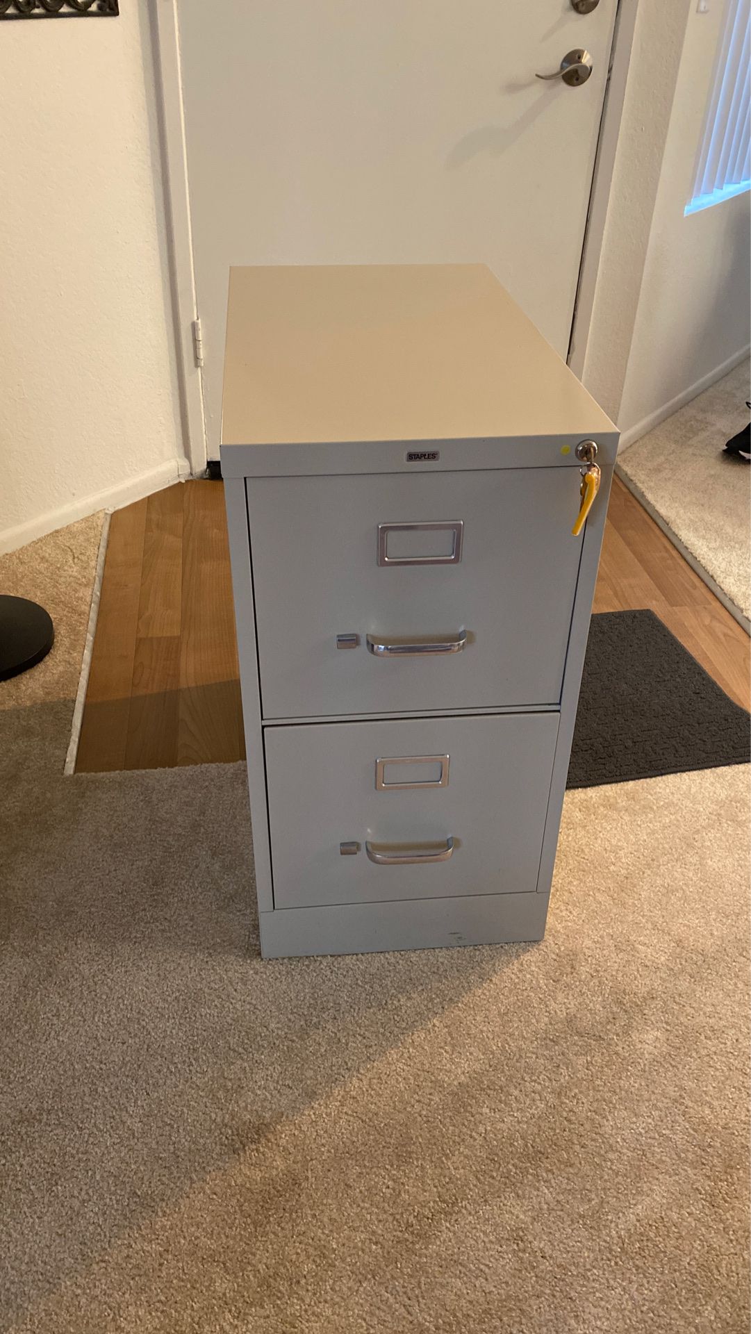 File cabinet with lock and keys