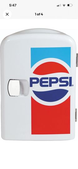 Pepsi, 6 Can/4 Liter Mini Personal Fridge Cooler, Blue