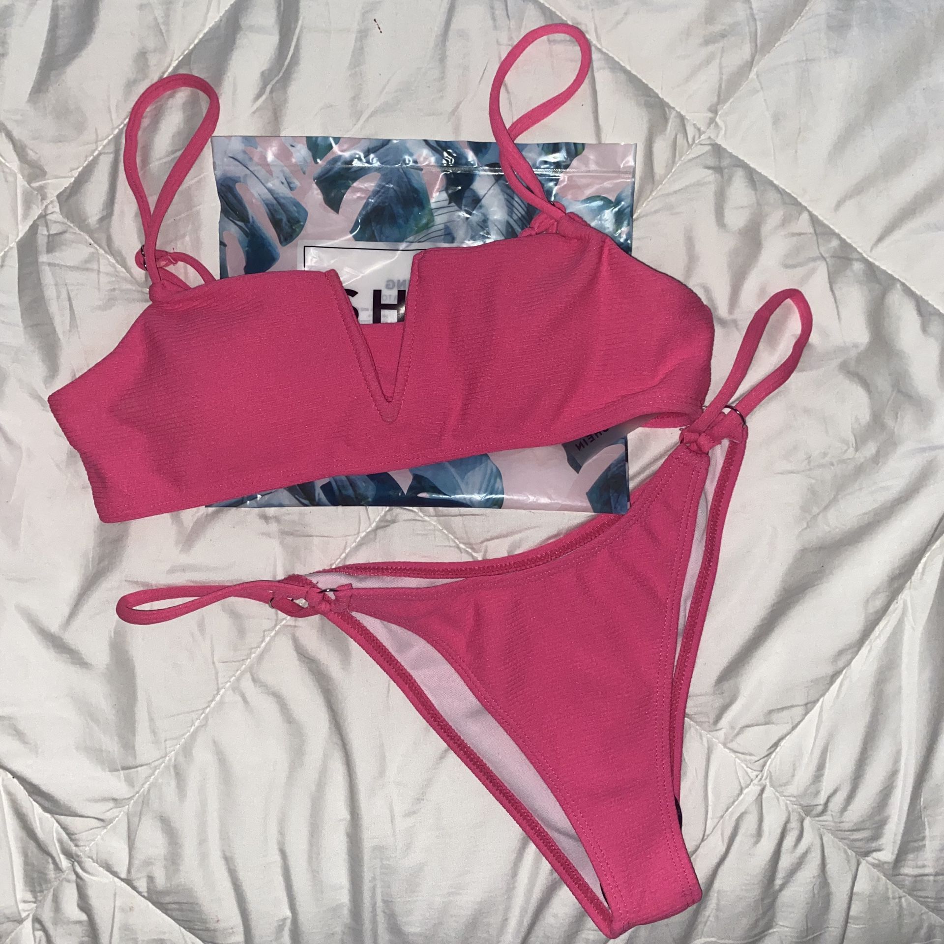 Hot pink bikini set