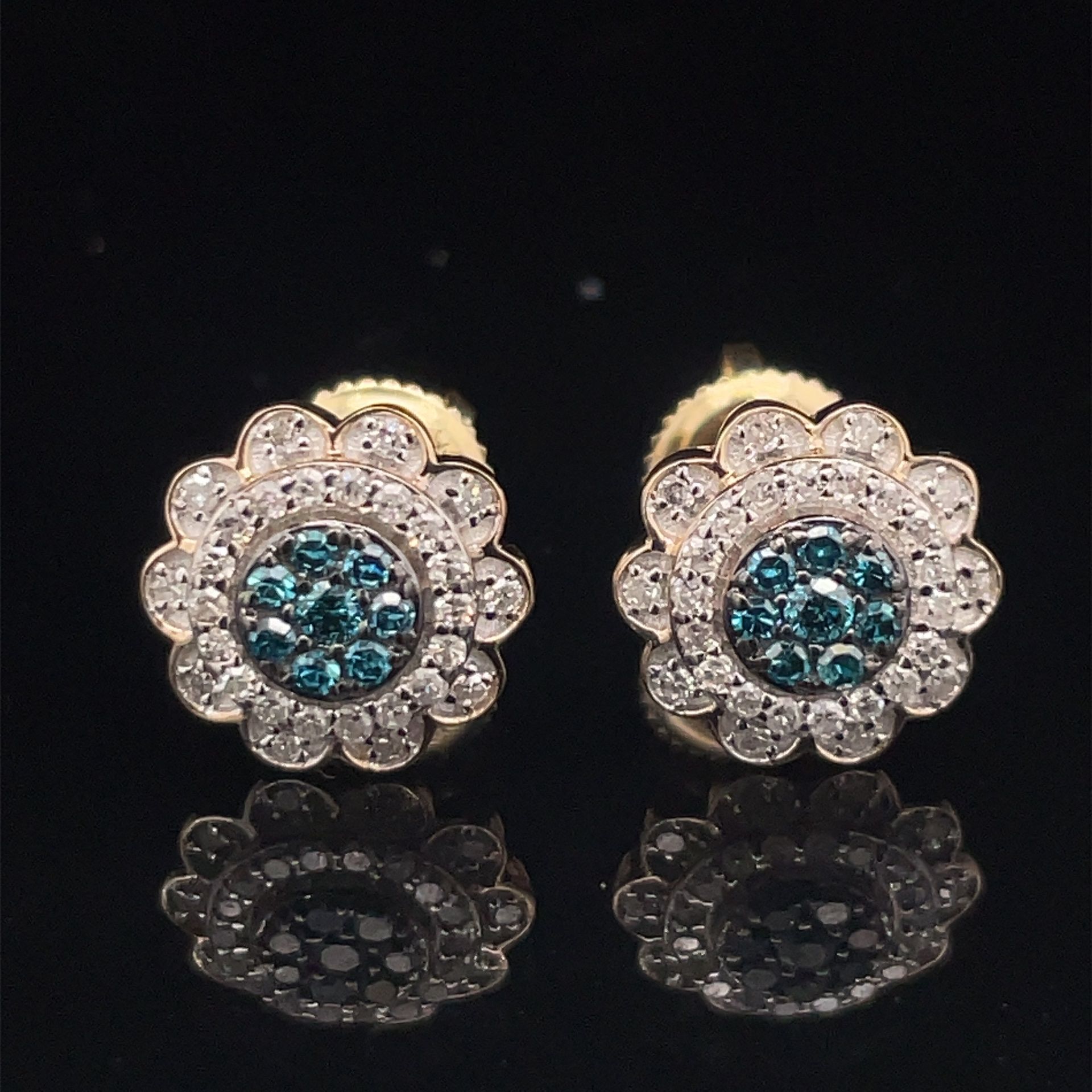 10KT Yellow Gold Diamond Earrings 1.80g .38CTW 180817/16