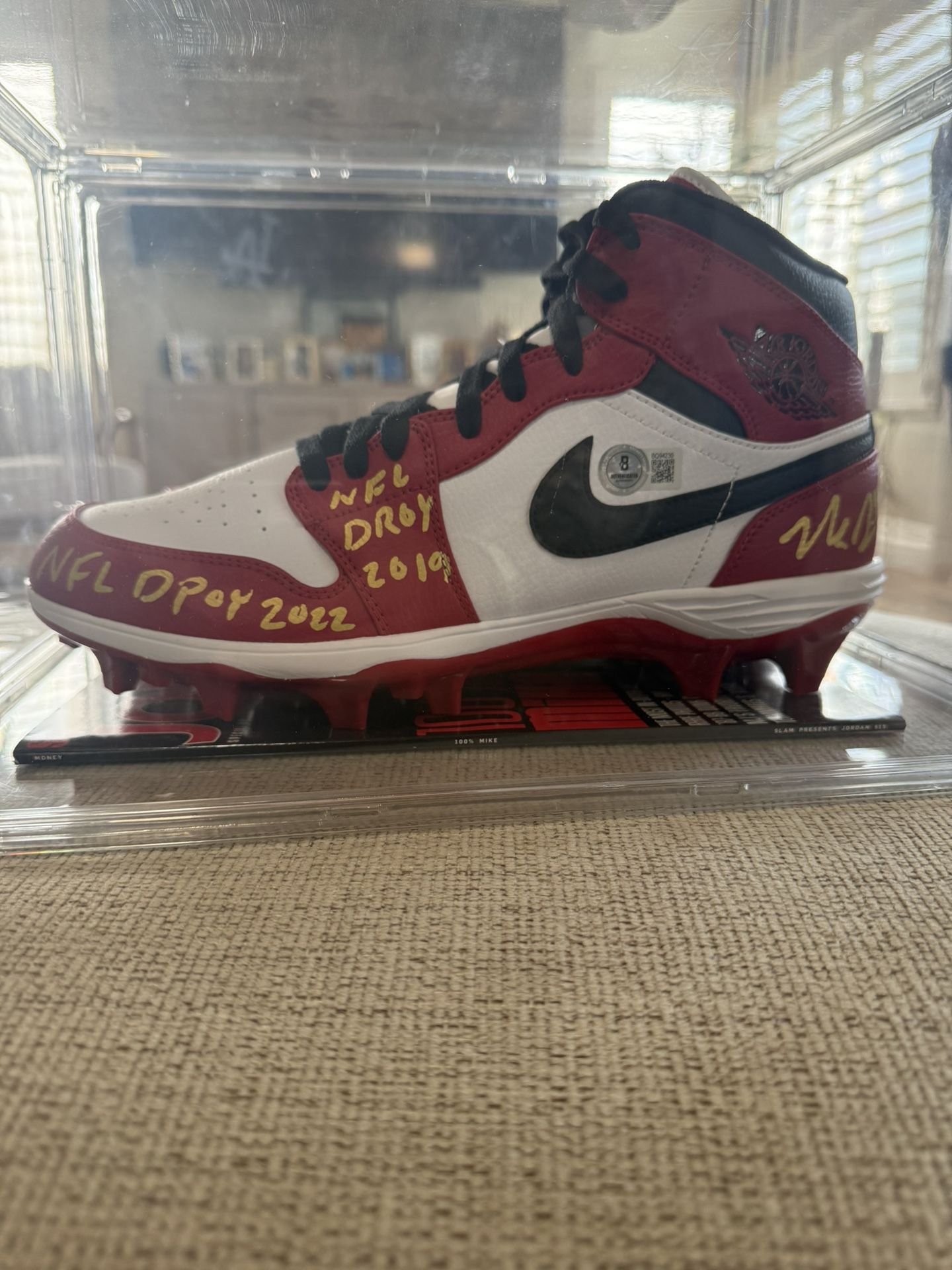 Nick Bosa Air Jordan 1 Autographed Cleats