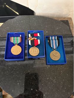 WWII US Military Medal . Set of 3