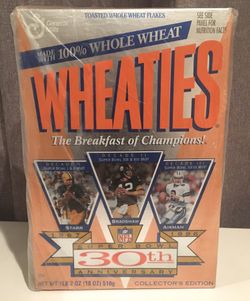 SUPER BOWL 30th Anniversary Wheaties Cereal Box *Sealed*