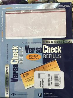 VersaCheck blank business check refills