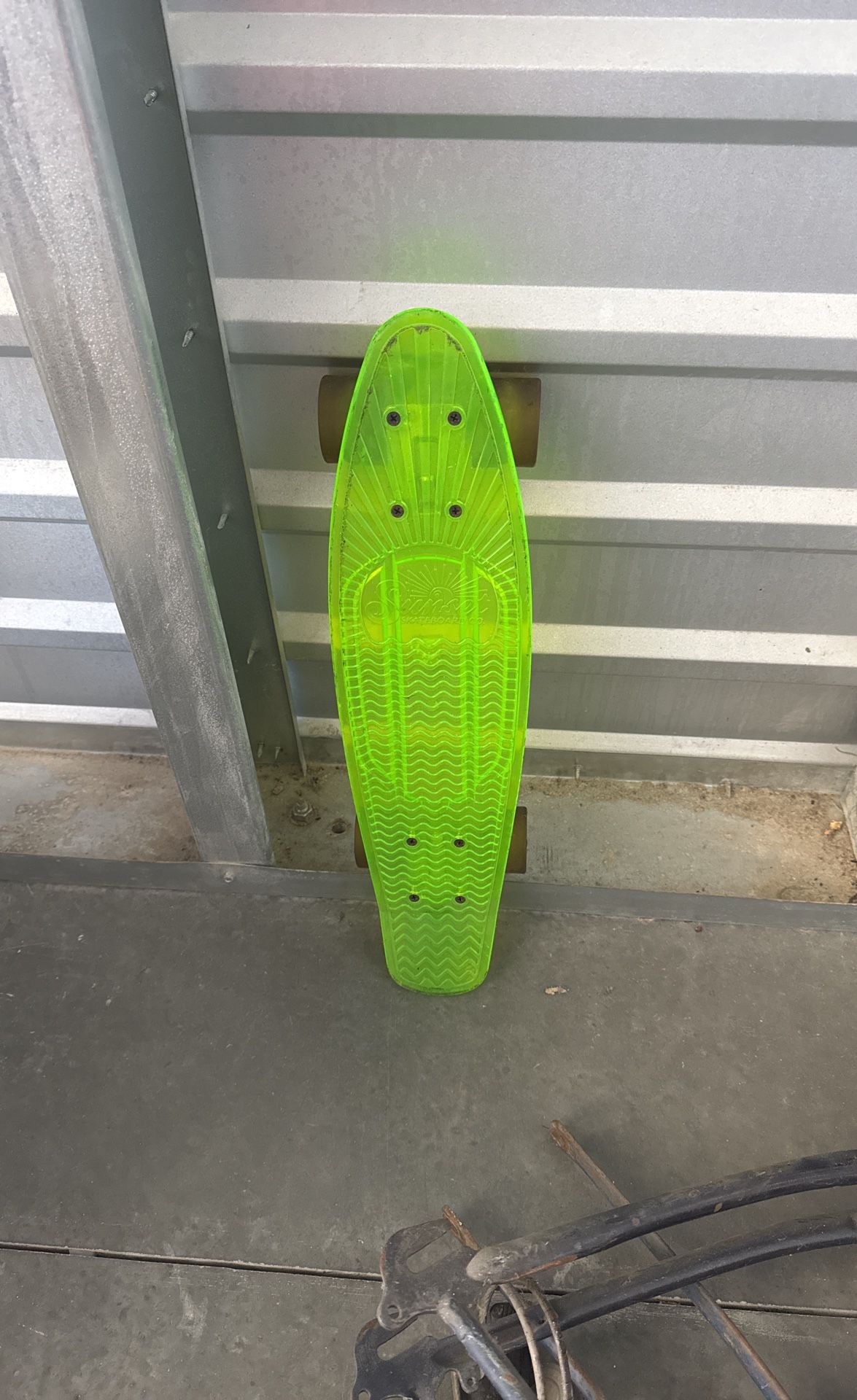 Sunset Skateboard Glow Wheels $50