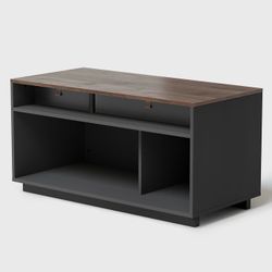 NEW Black Modern Storage Console Table w/ Drawers