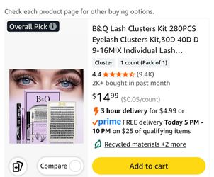 B&Q eyelash cluster set