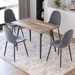 Dining Table Set, 47" Kitchen
Table, Ideal for Small Spaces