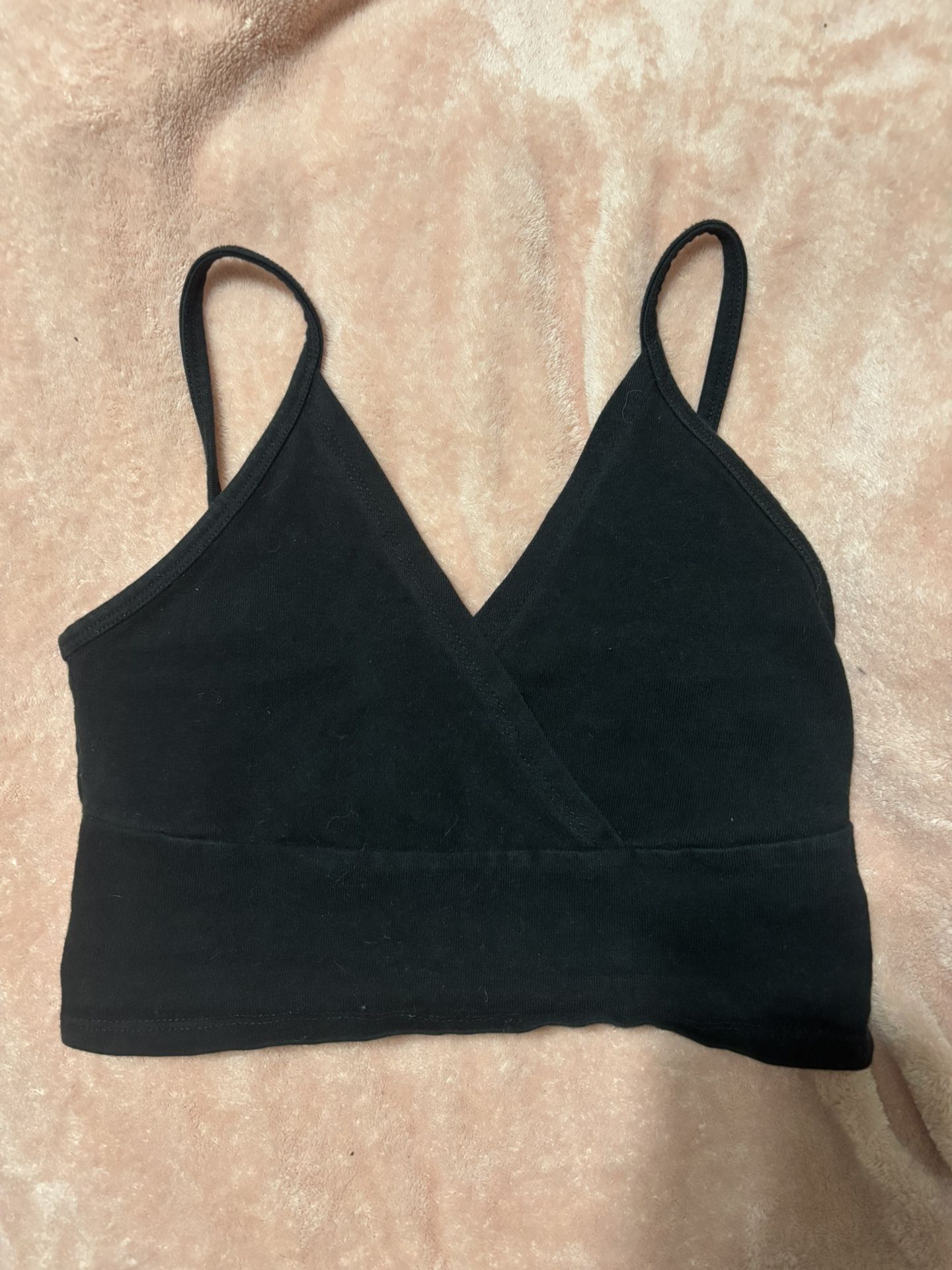 Black Cropped Tank Top