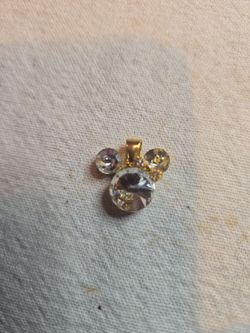 Minnie Mouse Crystal Charm Pendant