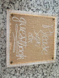 Sign our guest book rustic sign