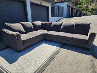 Large Grey Sectional Couch