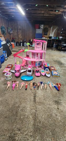 Barbie dream house and accessories