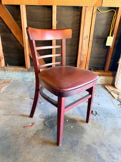 Brown wooden Dining chairs x7