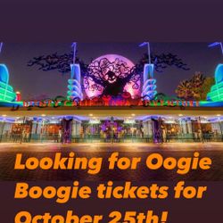 Looking For Tickets For October 25th