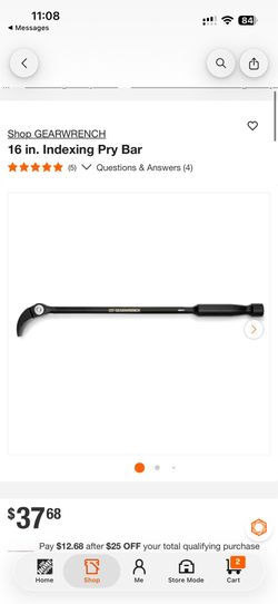 GEARWRENCH 16 in. Indexing Pry Bar