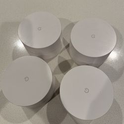 Google Mesh Wifi 4 Pack Used
