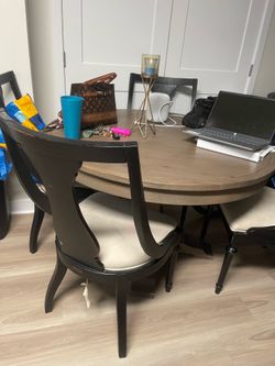 Wood table and chairs