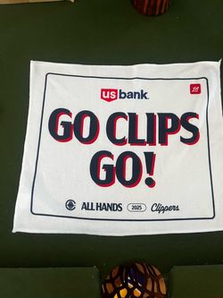 2025 LA Clippers Go Clips Go Rally Towel US Bank All Hands NBA NEW