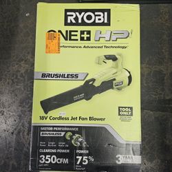 Ryobi Leaf Blower - ONE+ HP 18V Brushless 110 MPH 350 CFM Cordless Variable-Speed Jet Fan

(Tool Only)