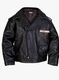 Harley-Davidson Little Boys' Upwing Eagle Biker Pleather Jacket