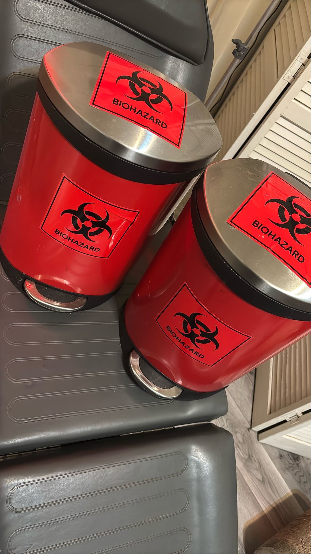 2x Bio Bin Cans - Tattoo PMU Biohazard Trashcans ($40 Each If New)