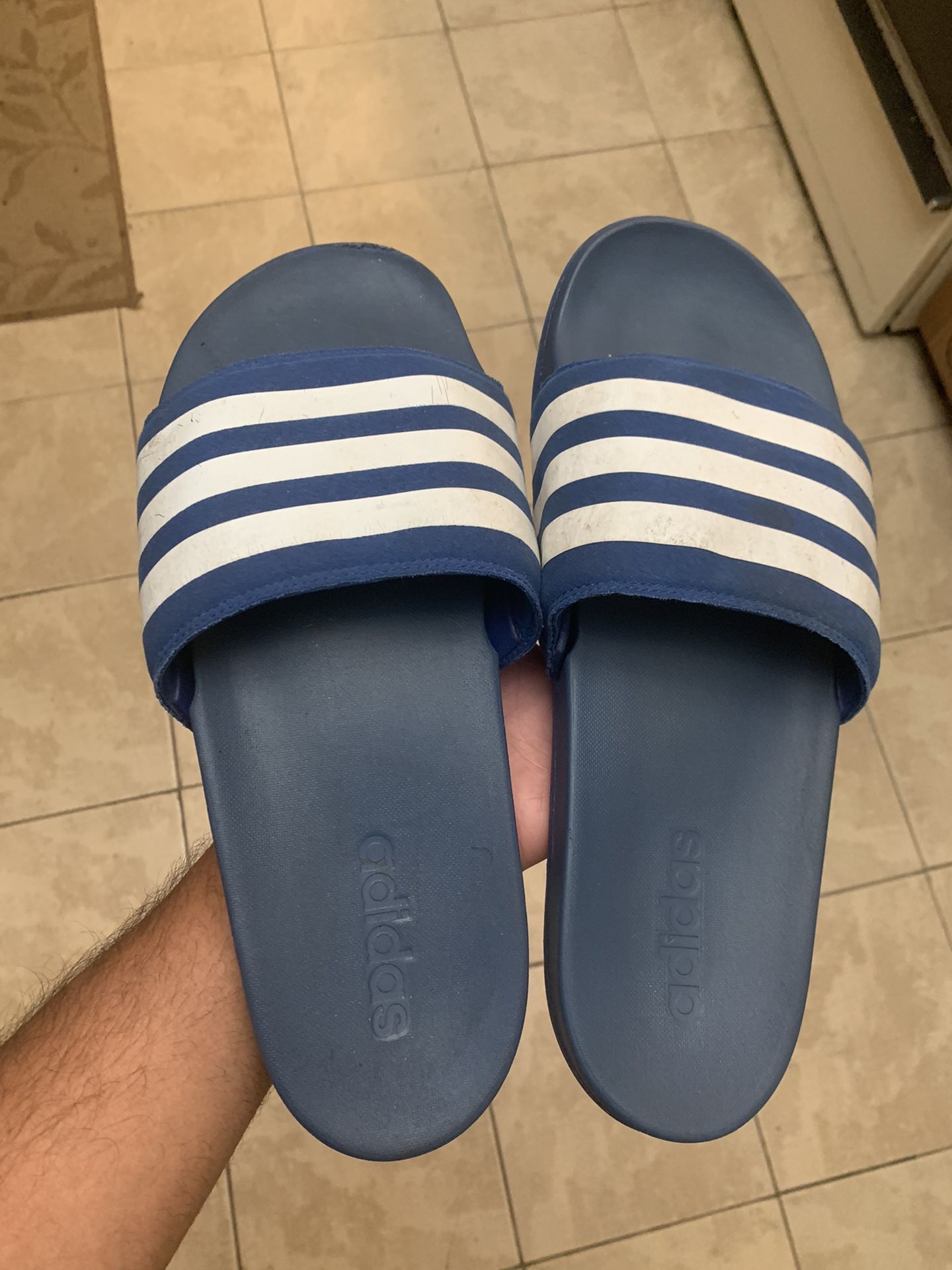 Adidas Blue Slides Size 11